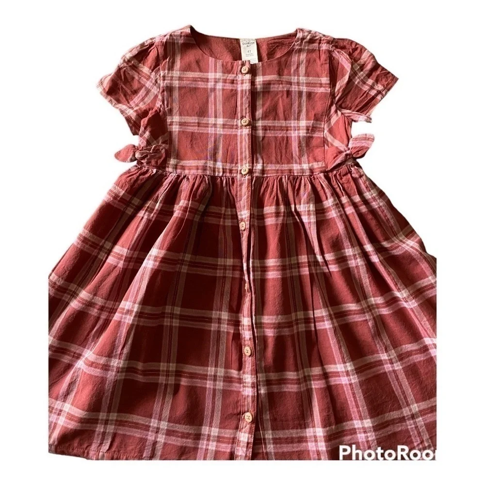 OSH KOSH BGOSH-BUTTON FRONT DRESS-SIZE 4T